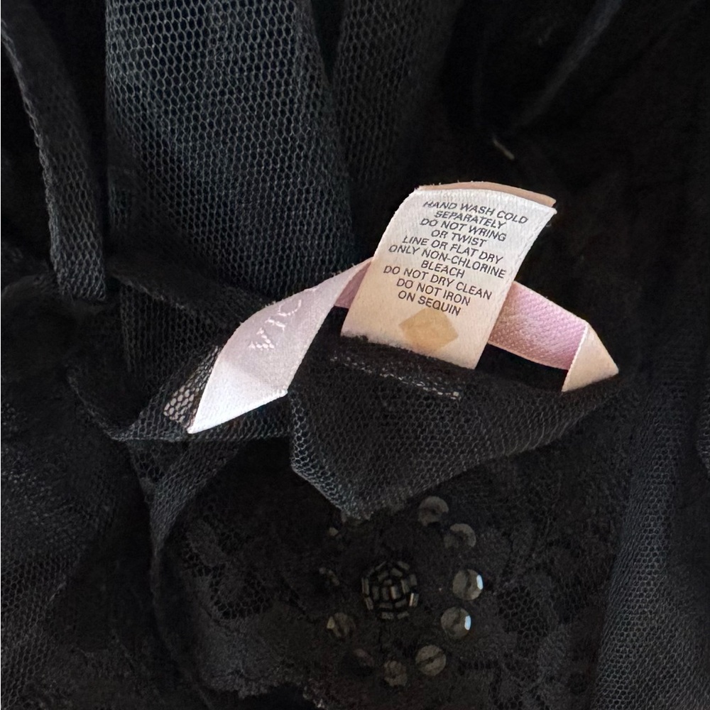 Victoria's Secret Y2K Black Sheer Lace Baby Doll Chemise - Picture 6 of 6
